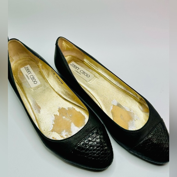 Jimmy Choo Waine Snake-Toe Ballet flats size 37.5 (7.5) - Picture 2 of 7